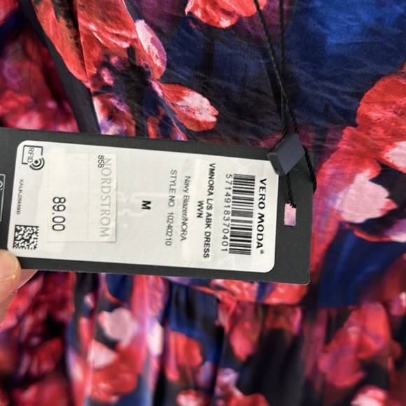 Vero Moda multicolor dress size M - Picture 8 of 11
